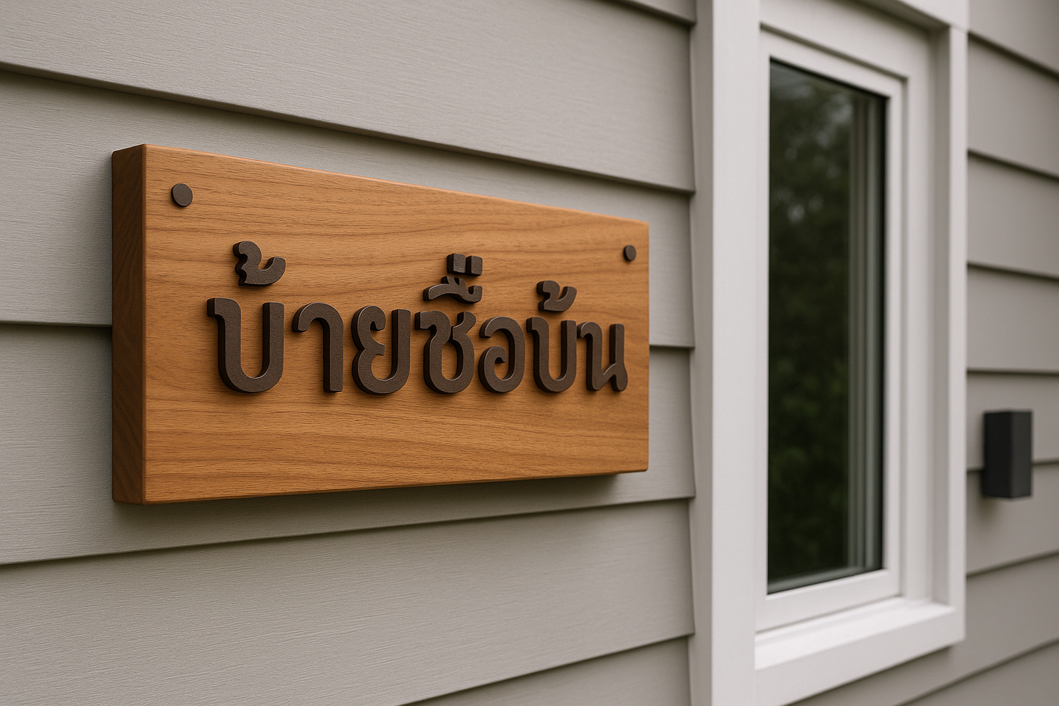 ป้ายชื่อบ้านไม้: ความสวยงามที่บ่งบอกตัวตน